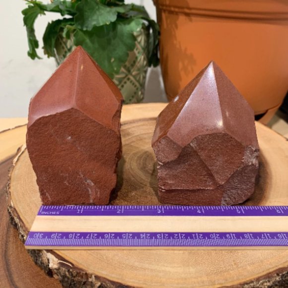 Red Jasper Polished Point, Crystal Grid Points, Boho Decor, Healing Stone, Align - Picture 4 of 5